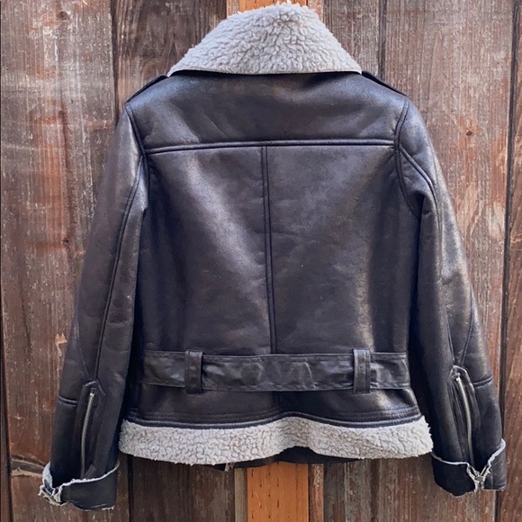 JOU JOU FAUX LEATHER BIKER JACKET - Picture 2 of 14